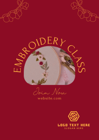 Embroidery Class Flyer