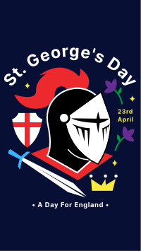 St. George's Knight Helmet Instagram Story