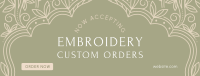 Custom Embroidery Facebook Cover Image Preview