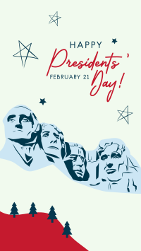 Mount Rushmore Illustration Instagram Story Design