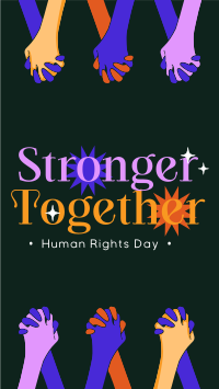 Stronger Together this Human Rights Day Facebook Story