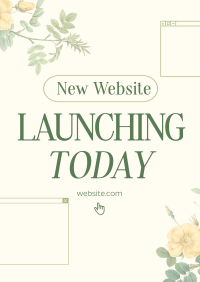 Floral Website Window Poster