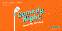 Stand Up Comedy Twitter Post Design