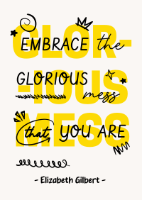 Positive Doodle Quote Poster