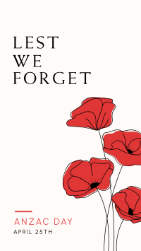 Lest We Forget Facebook Story Design