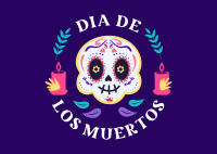 Day of the Dead Badge Postcard