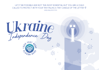 Ukraine Independence Quote Postcard