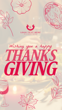 Thanksgiving Typography Greeting Instagram Story Design