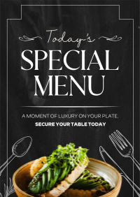 Chalkboard Vintage Dining Poster