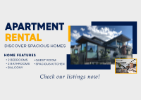 Apartment Rental Real Estate Postcard