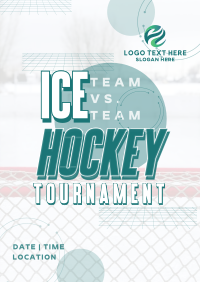 Sporty Ice Hockey Tournament Flyer