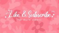 Like & Subscribe Floral YouTube Video Image Preview