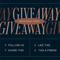 Elegant Minimal Giveaway Linkedin Post Design