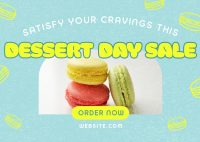 Quirky Dessert Day Sale Postcard Design