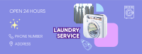 24 Hours Laundry Service Facebook Cover Design