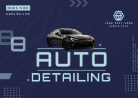 Auto Detailing Postcard Design