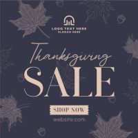 Elegant Thanksgiving Sale Instagram Post