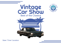 Vintage Car Show Postcard