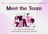 Business Team People Postcard