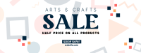 Art Supply Clearance Facebook Cover Design