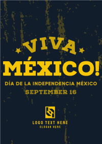 Viva Mexico Flag Poster