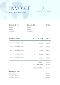 Elegant Abstract Generic Invoice Invoice