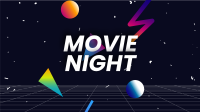 Movie Night Retro Zoom Background Image Preview