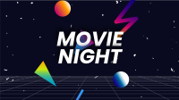 Movie Night Retro Zoom Background