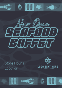Quirky Seafood Grill Poster