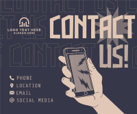 Quirky and Bold Contact Us Facebook Post Design