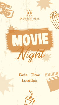 Retro Movie Night TikTok Video