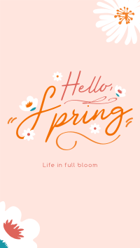 Hello Spring Greeting Instagram Reel Design