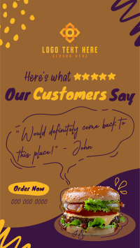 Customer Feedback Food TikTok Video