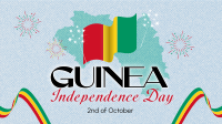 Guinea Independence Day Ribbon Animation