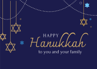 Beautiful Hanukkah Postcard