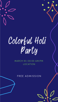 Holi Party Facebook Story