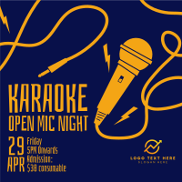 Open Mic Karaoke Instagram Post Design