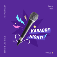 Karaoke Night Blast Instagram Post