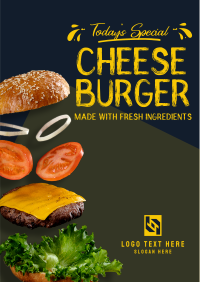 Deconstructed Hamburger Flyer Design