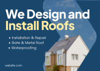 Install Roofing Needs Postcard