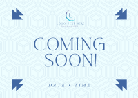 Elegant Coming Soon Postcard