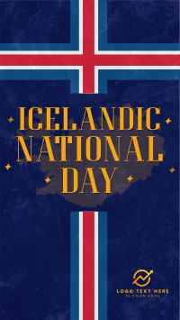 Sparkly Icelandic National Day Instagram Reel Image Preview