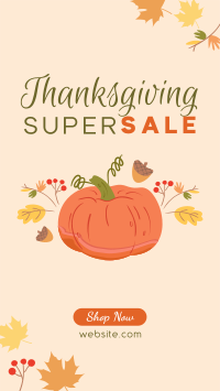 Thanksgiving Pumpkin Sale Instagram Story