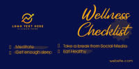 Wellness Checklist Twitter Post Design