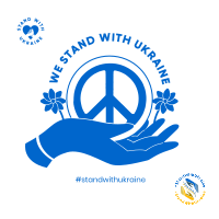 Ukraine Peace Hand Instagram Post Design