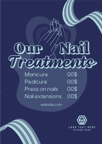 Nail Treatments List Poster