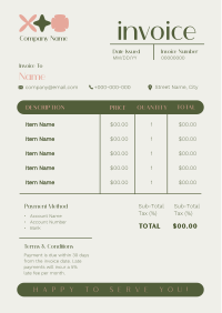 Modern Minimalist Business Invoice Image Preview