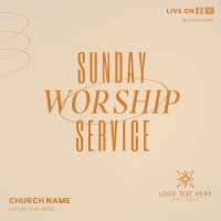 Sunday Worship Instagram Post example 1