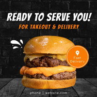 Fast Delivery Burger Instagram Post