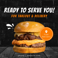 Fast Delivery Burger Instagram Post Image Preview